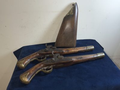 RARE PAIR OF NORWEGIAN PERCUSSION PISTOLS - Image 2