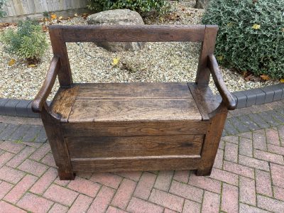 18th Century Oak Box Settle