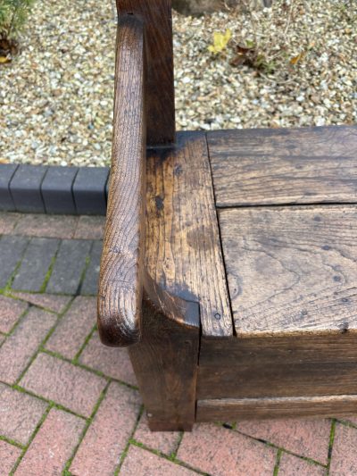 18th Century Oak Box Settle - Image 6