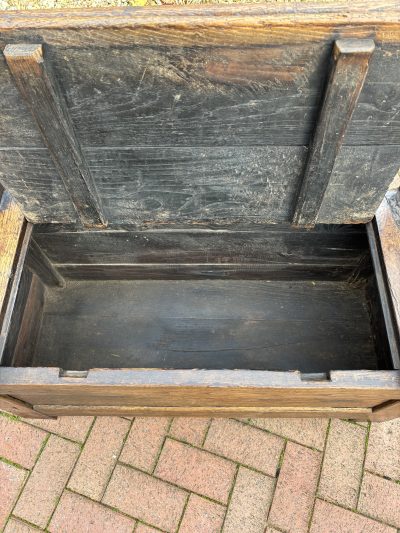 18th Century Oak Box Settle - Image 9