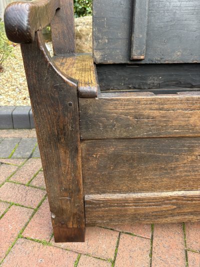 18th Century Oak Box Settle - Image 10