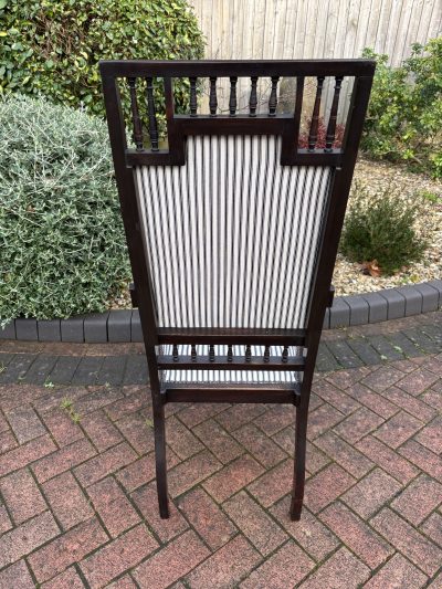 Aesthetic Movement Walnut Armchair c1890 - Image 5
