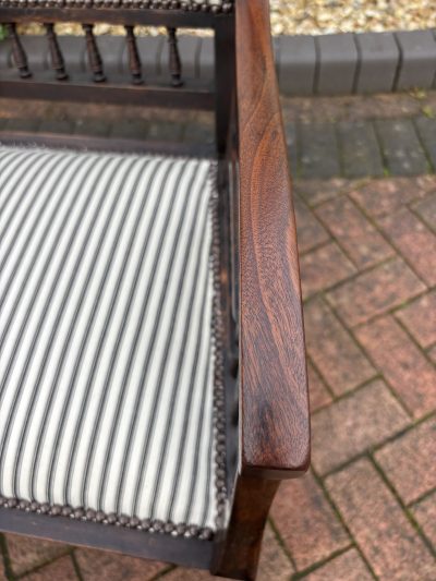 Aesthetic Movement Walnut Armchair c1890 - Image 10