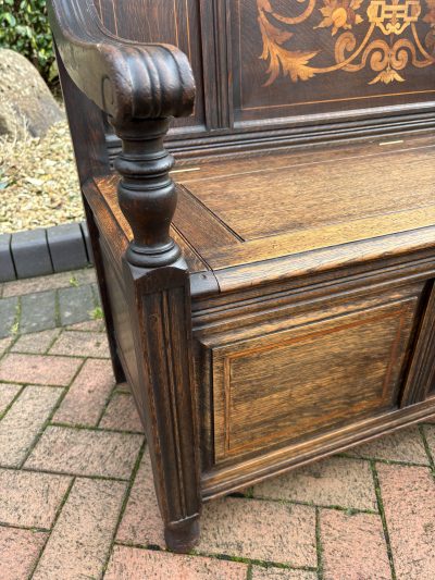 Arts & Crafts Settle by Shapland & Petter - Image 5