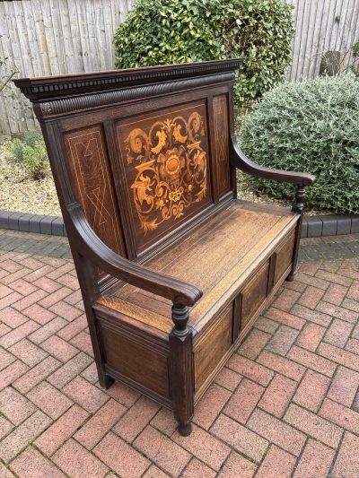 Arts & Crafts Settle by Shapland & Petter - Image 2