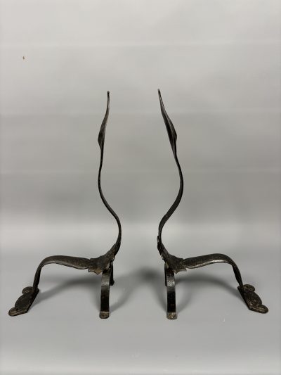 Pair of Arts & Crafts Steel Firedogs - Image 6