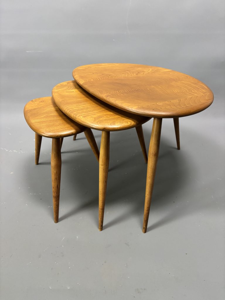 Ercol Mid Century Pebbles Nesting Tables ercol Antique Collectibles Ercol Mid Century Pebbles Nesting Tables