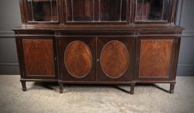 Large Mahogany Breakfront Glazed Bookcase - Image 4