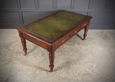 Large Victorian Mahogany Partners Writing Table by Maple & Co. - Image 12