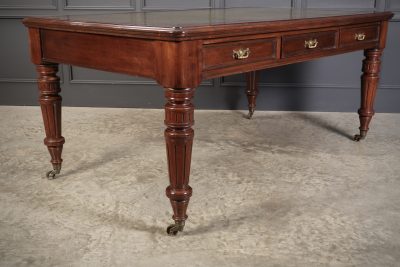 Large Victorian Mahogany Partners Writing Table by Maple & Co. - Image 14