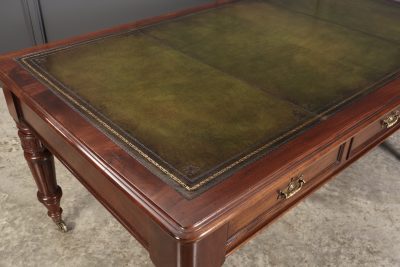 Large Victorian Mahogany Partners Writing Table by Maple & Co. - Image 4
