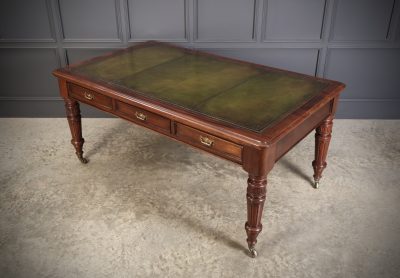 Large Victorian Mahogany Partners Writing Table by Maple & Co. - Image 7