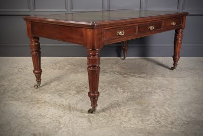 Large Victorian Mahogany Partners Writing Table by Maple & Co. - Image 10