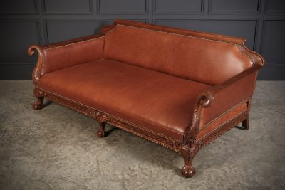 Magnificent Quality Mahogany & Leather Suite - Image 28