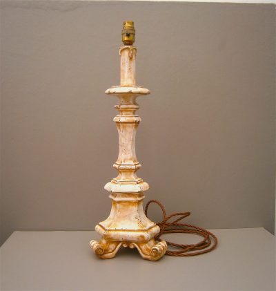 Large Tall Antique Table Lamp French, Italian Baroque  Rococco Style C.1920s, Lovely Patina