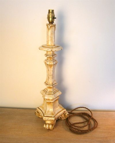 Large Tall Antique Table Lamp French, Italian Baroque  Rococco Style C.1920s, Lovely Patina - Image 5