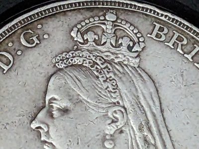 Silver crown coin 1891 very nice coin in lovely condition - Image 4