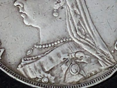 Silver crown coin 1891 very nice coin in lovely condition - Image 5