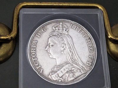 Silver crown coin 1891 very nice coin in lovely condition - Image 6