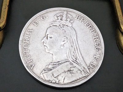 Silver crown coin 1892 very nice coin - Image 2
