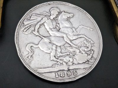 Silver crown coin 1895 very nice coin - Image 2