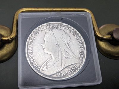Silver crown coin 1895 very nice coin - Image 3