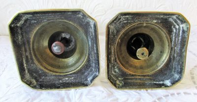Pair of Antique English Victorian Brass Candlesticks - Image 5