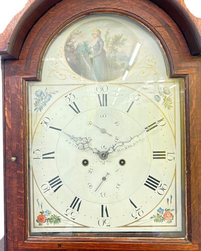 Fabulous Antique English “Huntsleat” Oak case Longcase clock - 8 day – 1820 - Image 7