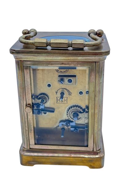 Fabulous Antique French H & H Alarm Carriage clock – ca1890 - Image 8