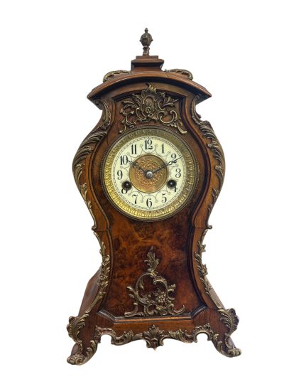 Superb Burr Walnut & Ormolu Boulle Clock – ca1880 - Image 13
