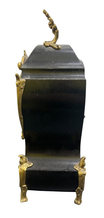 Exquisite Antique French Faux Tortoise shell & Ormolu Boulle Mantle Clock – circa 1890 - Image 7