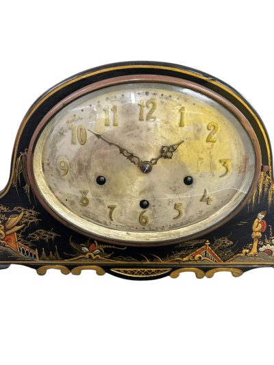 Wonderful Chinoiserie Decorated Westminster Chime Mantel Clock - Image 9