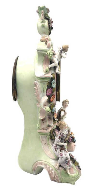 Fabulous Sitzendorf Porcelain Figural Mantel clock – ca1890 - Image 12