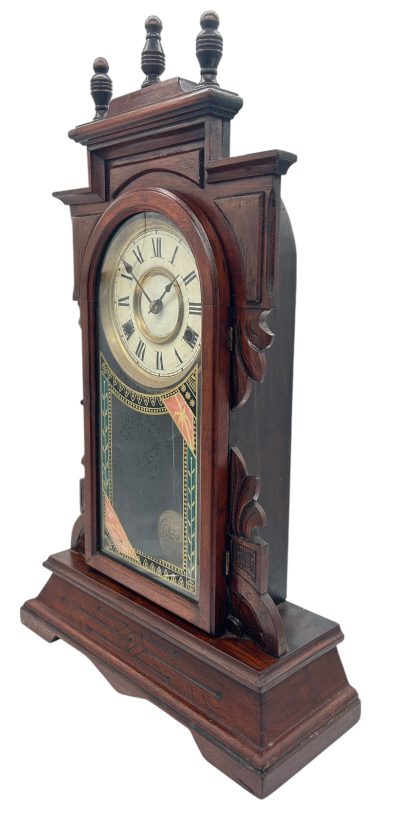 Awesome American Gingerbread Mantel Clock – ca 1900 - Image 7