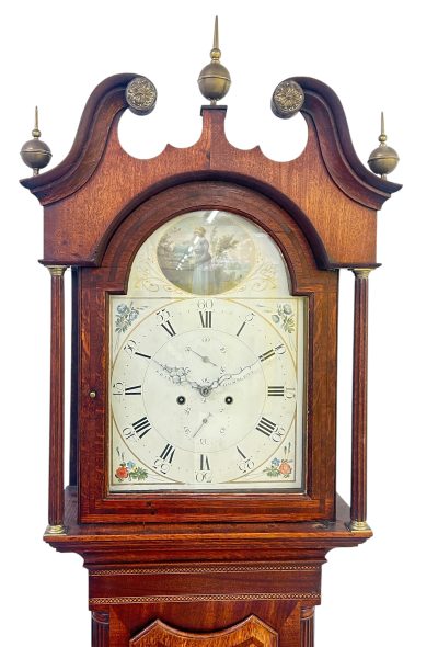 Fabulous Antique English “Huntsleat” Oak case Longcase clock - 8 day – 1820 - Image 8