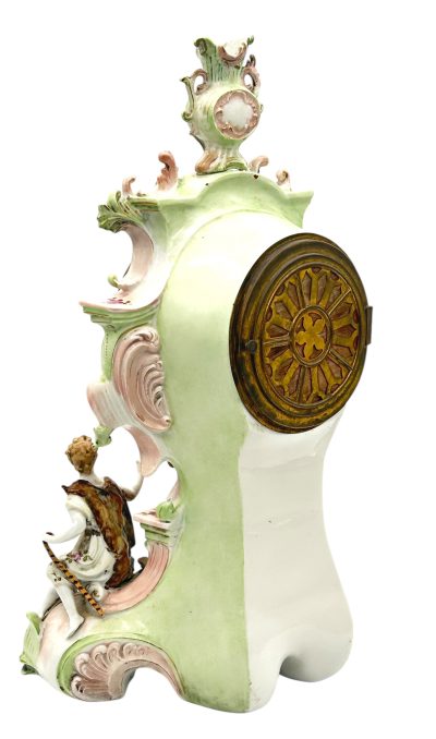 Fabulous Sitzendorf Porcelain Figural Mantel clock – ca1890 - Image 15