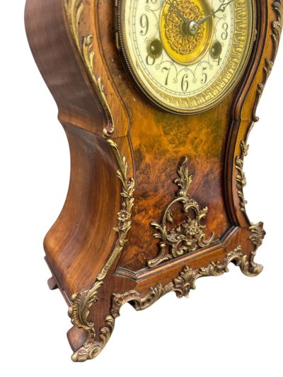 Superb Burr Walnut & Ormolu Boulle Clock – ca1880 - Image 14