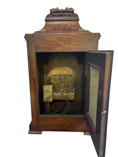 Stunning Burr Walnut case Caddy Top Bracket Clock – ca1890 - Image 5