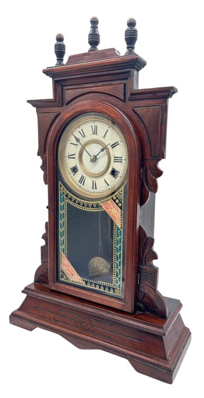 Awesome American Gingerbread Mantel Clock – ca 1900 - Image 11