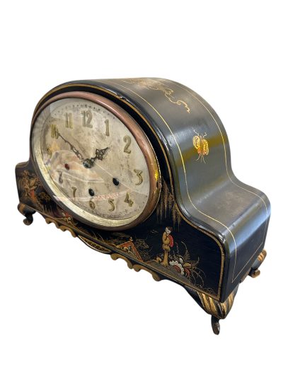 Wonderful Chinoiserie Decorated Westminster Chime Mantel Clock - Image 6