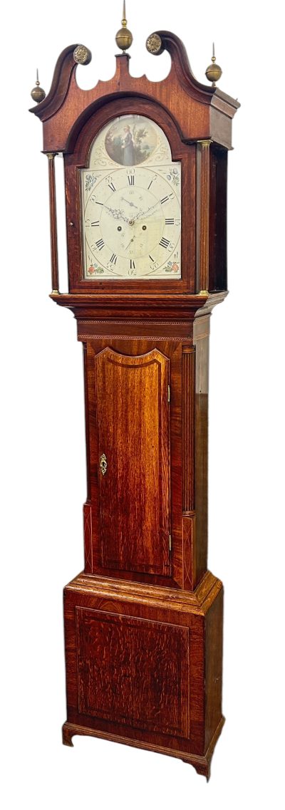 Fabulous Antique English “Huntsleat” Oak case Longcase clock - 8 day – 1820 - Image 2
