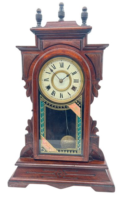 Awesome American Gingerbread Mantel Clock – ca 1900 - Image 6