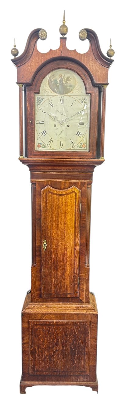 Fabulous Antique English “Huntsleat” Oak case Longcase clock - 8 day – 1820 - Image 6