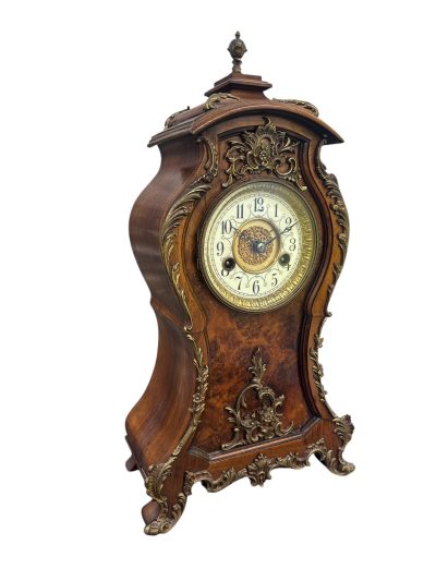 Superb Burr Walnut & Ormolu Boulle Clock – ca1880 - Image 3
