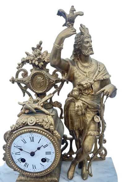 Charming French Gilt Figural Mantel Clock – ca1870 - Image 10