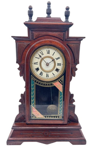Awesome American Gingerbread Mantel Clock – ca 1900 - Image 3