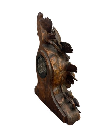 Exquisite carved Bird Black Forest Mantel Clock – ca1900 - Image 14