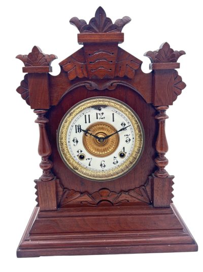 Wonderful American Ansonia Mahogany Case Mantel Clock – ca1890 - Image 5