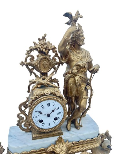 Charming French Gilt Figural Mantel Clock – ca1870 - Image 11