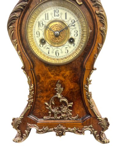 Superb Burr Walnut & Ormolu Boulle Clock – ca1880 - Image 4
